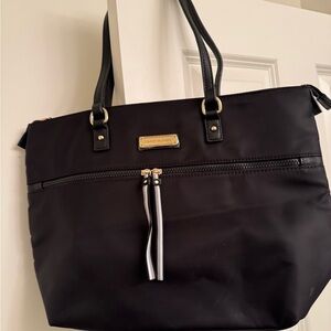 Tommy Hilfiger Black Tote with Gold Details